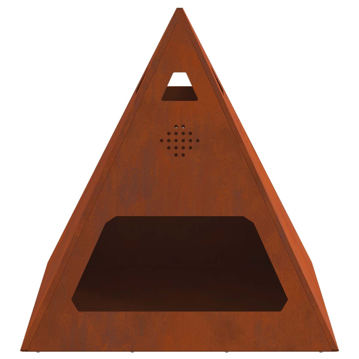 vidaXL Fire Pit Brown 50 x 50 x 51 cm Weathering Steel