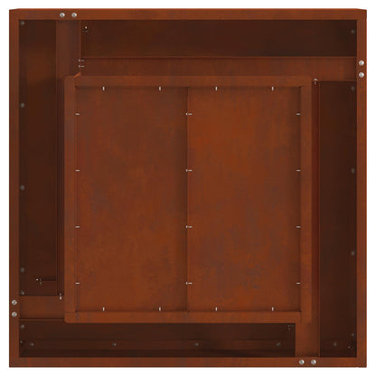 vidaXL Fire Pit Brown 60 x 60 x 30 cm Weathering Steel