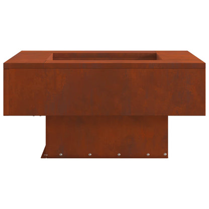 vidaXL Fire Pit Brown 60 x 60 x 30 cm Weathering Steel