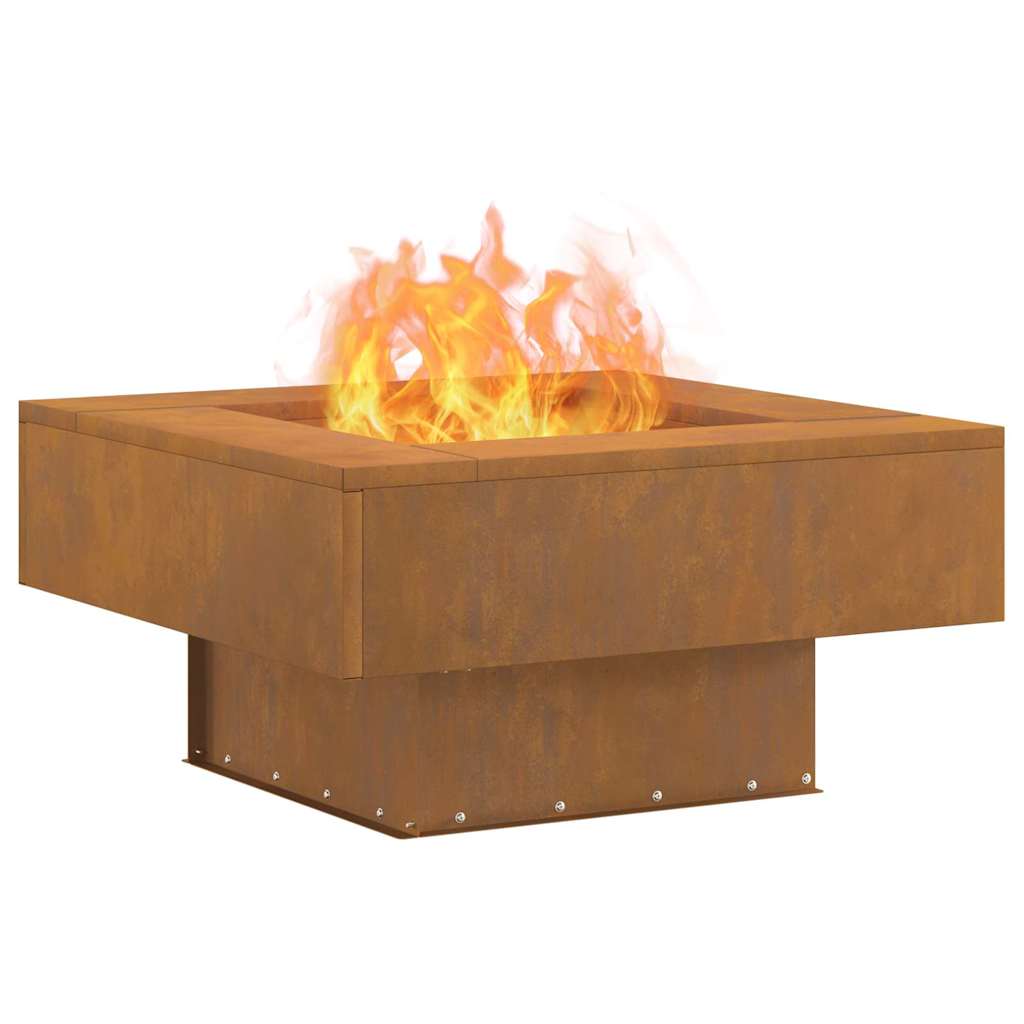 vidaXL Fire Pit Brown 60 x 60 x 30 cm Weathering steel