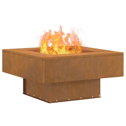 vidaXL Fire Pit Brown 60 x 60 x 30 cm Weathering steel