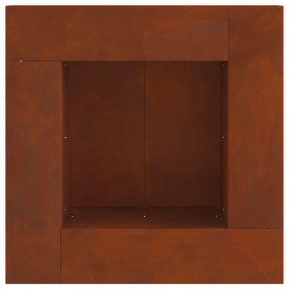 vidaXL Fire Pit Brown 60 x 60 x 30 cm Weathering Steel
