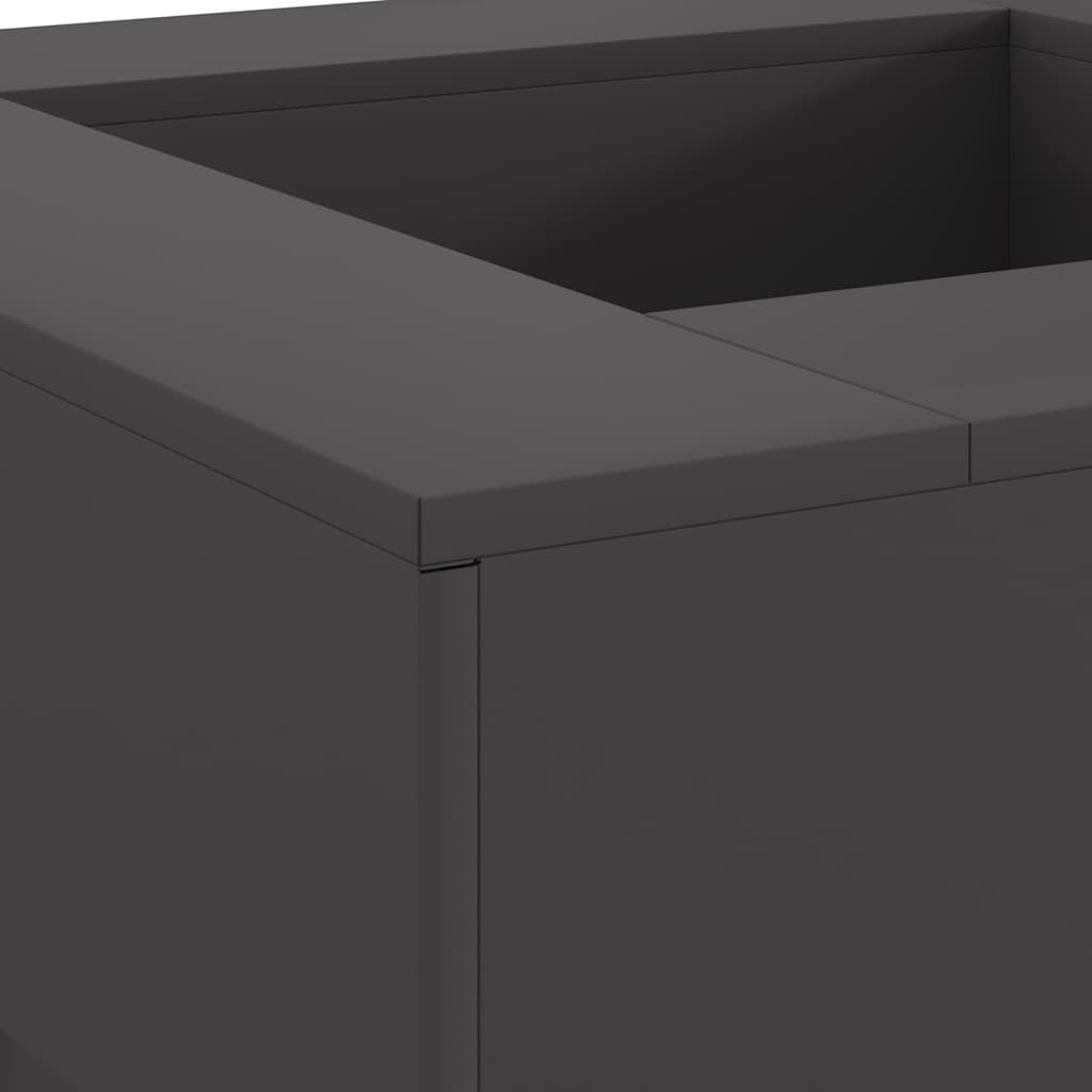 vidaXL Fire Pit Black 80 x 80 x 40 cm Steel