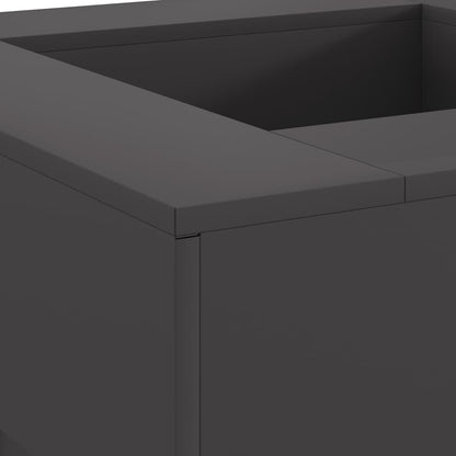 vidaXL Fire Pit Black 80 x 80 x 40 cm Steel