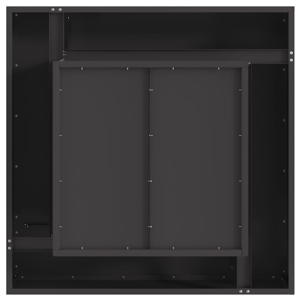 vidaXL Fire Pit Black 80 x 80 x 40 cm Steel