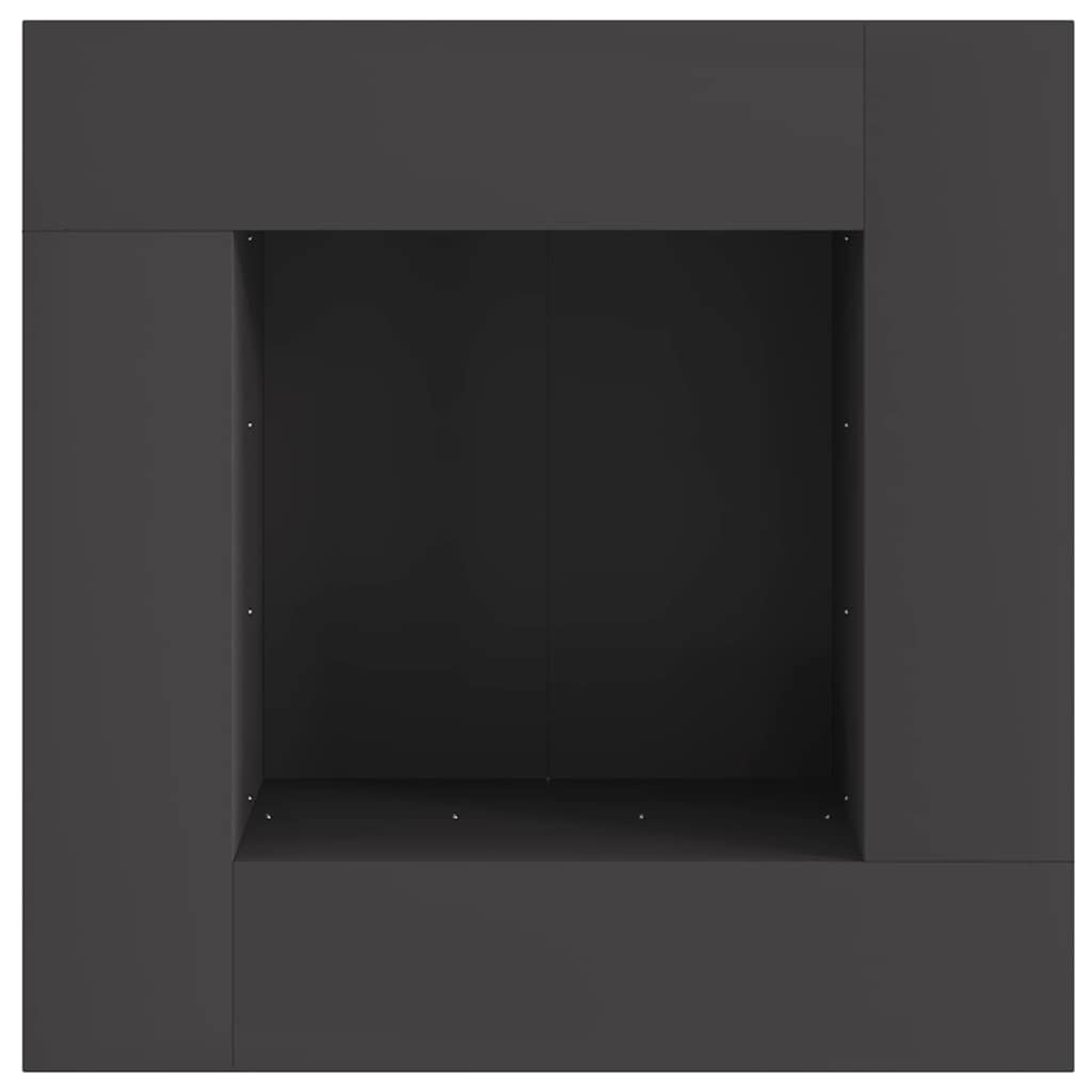 vidaXL Fire Pit Black 80 x 80 x 40 cm Steel