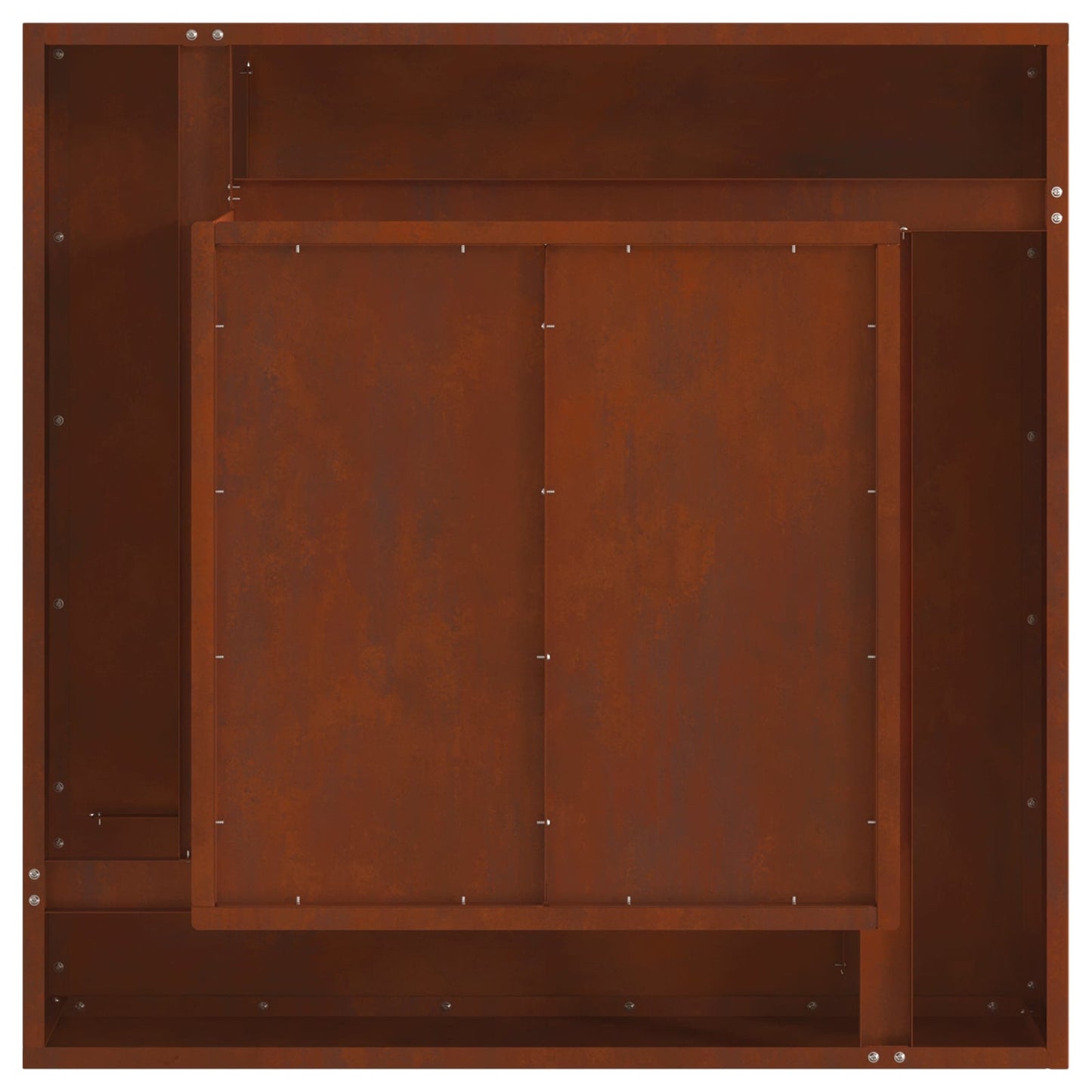 vidaXL Fire Pit Brown 80 x 80 x 40 cm Weathering Steel