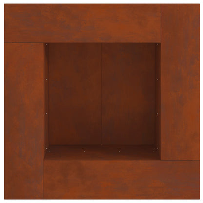 vidaXL Fire Pit Brown 80 x 80 x 40 cm Weathering Steel