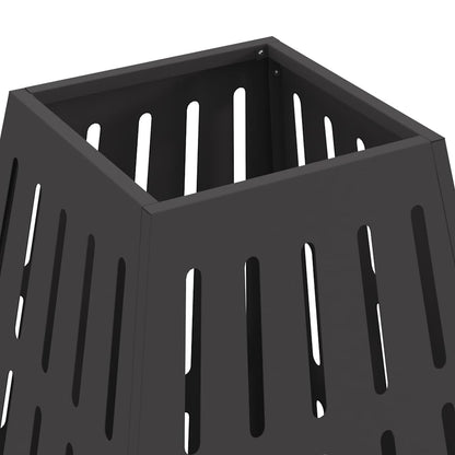 vidaXL Fire Bowl Black 50 x 50 x 70 cm Weathering Steel