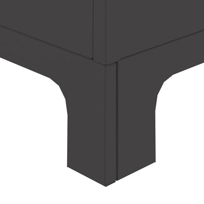 vidaXL Fire Bowl Black 50 x 50 x 70 cm Weathering Steel