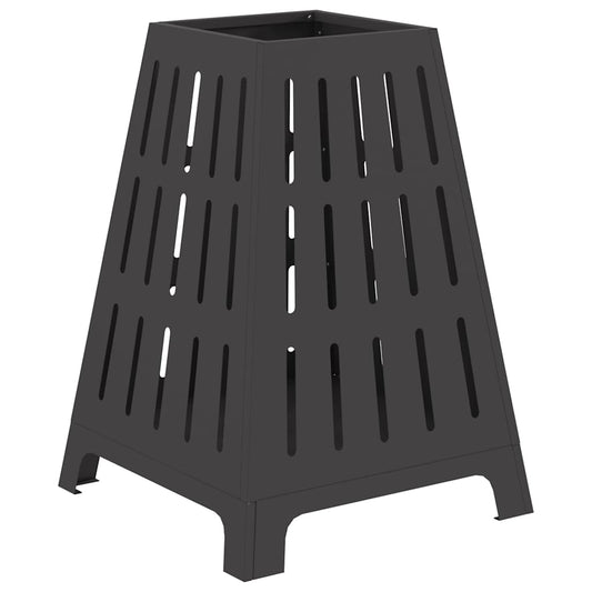 vidaXL Fire Bowl Black 50 x 50 x 70 cm Weathering Steel
