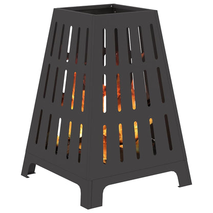 vidaXL Fire Bowl Black 50 x 50 x 70 cm Weathering Steel