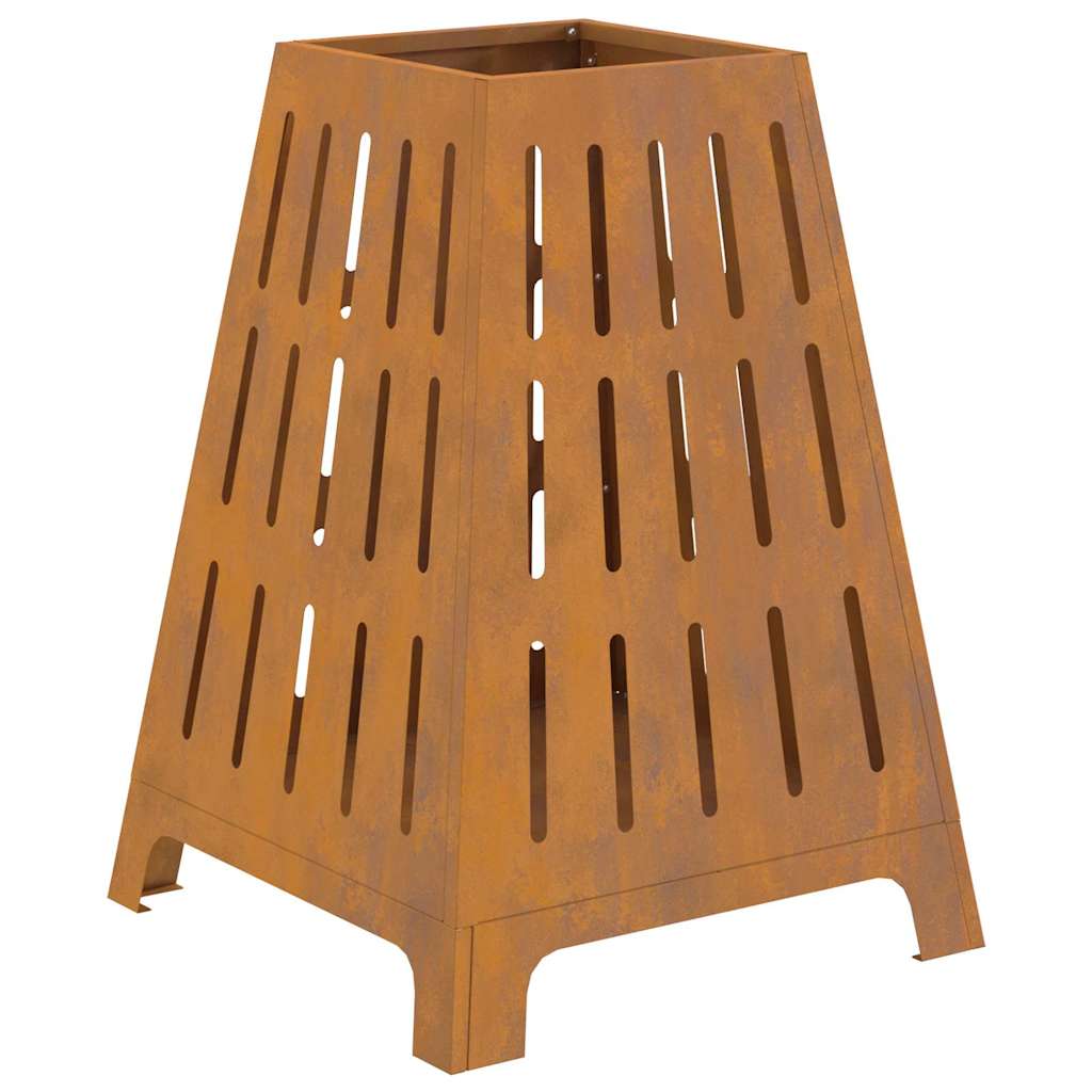 vidaXL Fire Pit Brown 50 x 50 x 70 cm Weathering steel