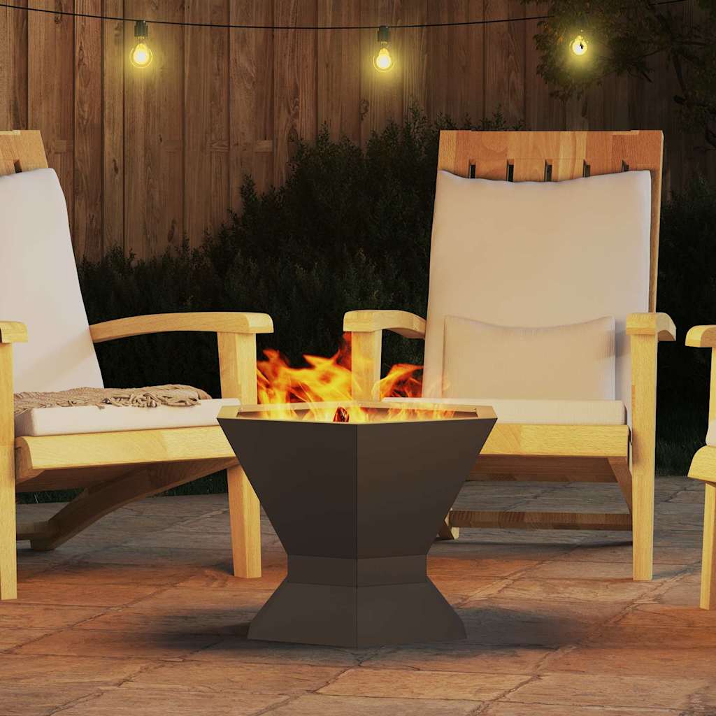 vidaXL Fire Pit Black 50 x 50 x 40 cm Steel