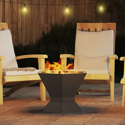 vidaXL Fire Pit Black 50 x 50 x 40 cm Steel