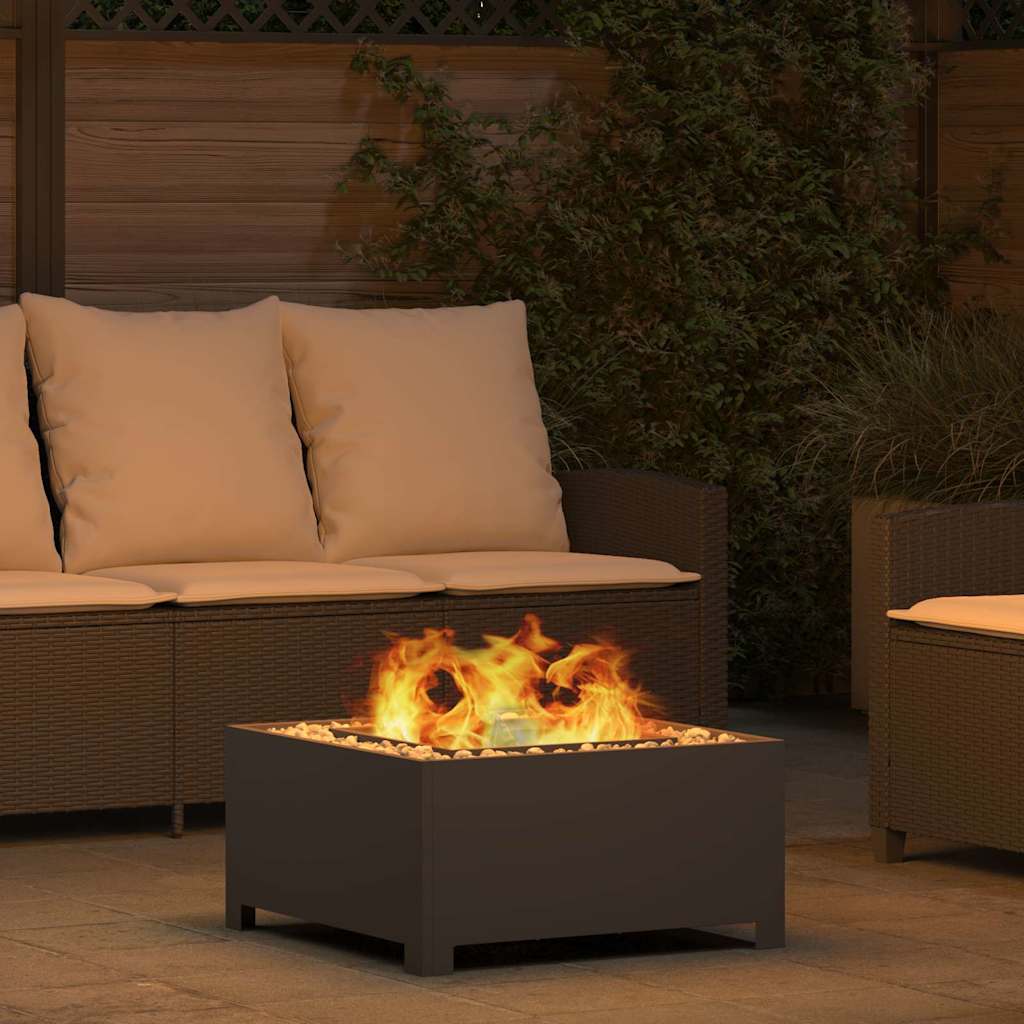 vidaXL Fire Pit Black 60 x 60 x 30 cm Cold-rolled steel