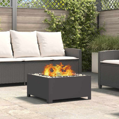 vidaXL Fire Pit Black 60 x 60 x 30 cm Cold-rolled steel
