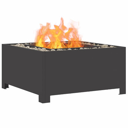 vidaXL Fire Pit Black 60 x 60 x 30 cm Cold-rolled steel