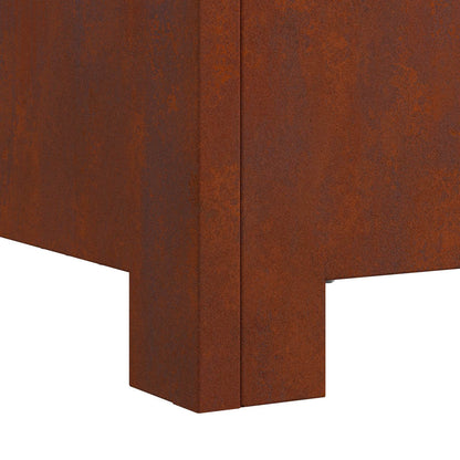 vidaXL Fire Pit Brown 60 x 60 x 30 cm Weathering Steel