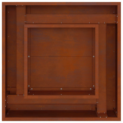 vidaXL Fire Pit Brown 60 x 60 x 30 cm Weathering Steel