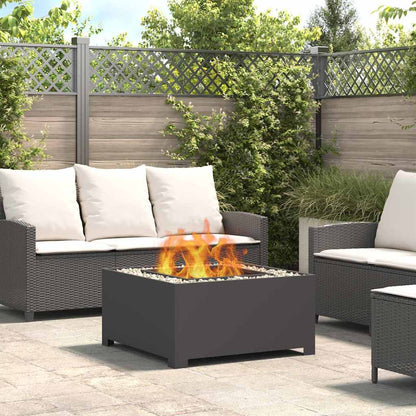 vidaXL Fire Pit Black 80 x 80 x 40 cm Cold-rolled steel