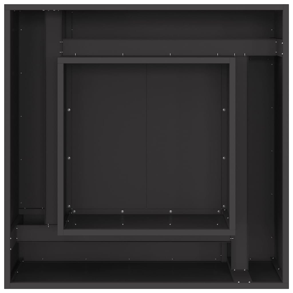 vidaXL Fire Pit Black 80 x 80 x 40 cm Cold-rolled steel