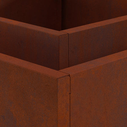 vidaXL Fire Pit Brown 80 x 80 x 40 cm Weathering Steel