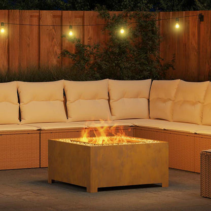 vidaXL Fire Pit Brown 80 x 80 x 40 cm Weathering steel