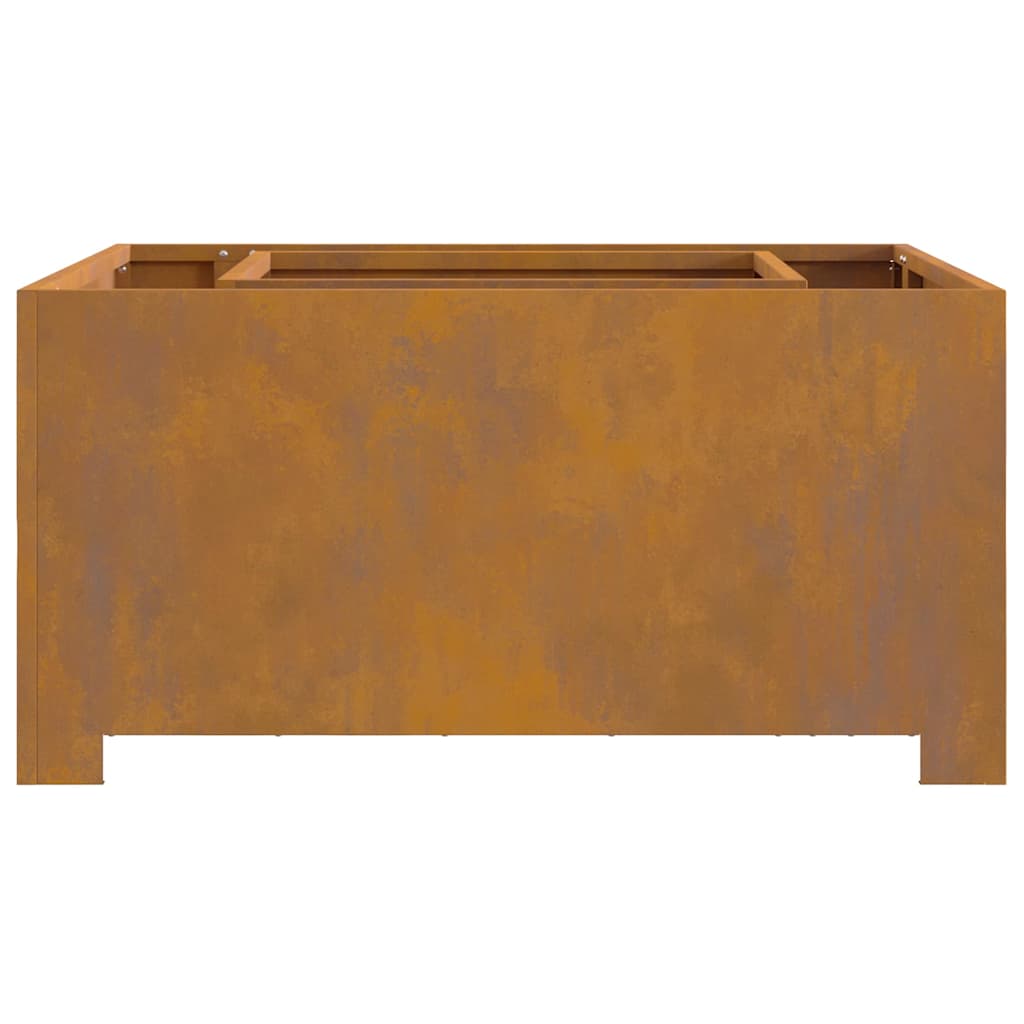 vidaXL Fire Pit Brown 80 x 80 x 40 cm Weathering steel