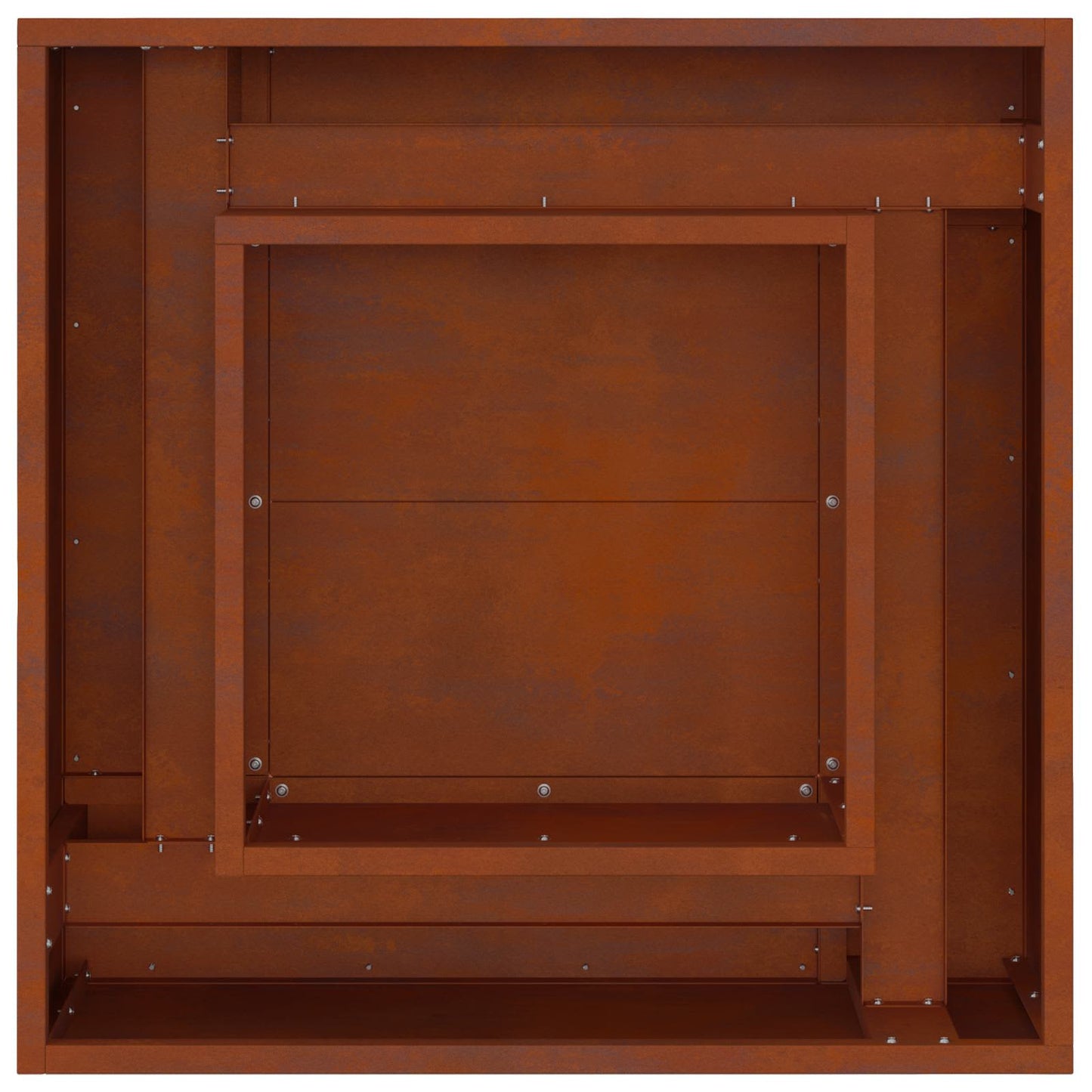 vidaXL Fire Pit Brown 80 x 80 x 40 cm Weathering Steel