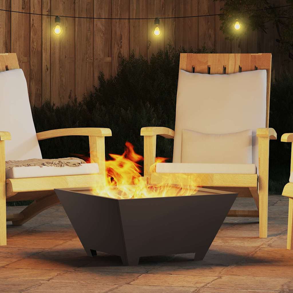 vidaXL Fire Pit Black 60 x 60 x 30 cm Cold-rolled steel