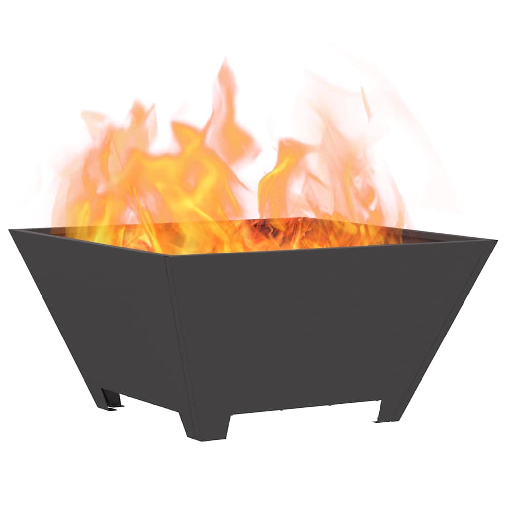 vidaXL Fire Pit Black 60 x 60 x 30 cm Steel