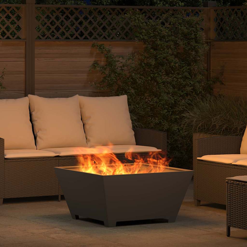 vidaXL Fire Pit Black 80 x 80 x 40 cm Cold-rolled steel