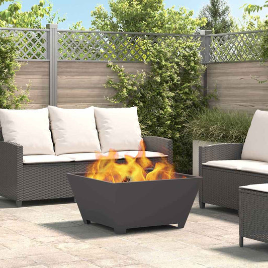 vidaXL Fire Pit Black 80 x 80 x 40 cm Cold-rolled steel