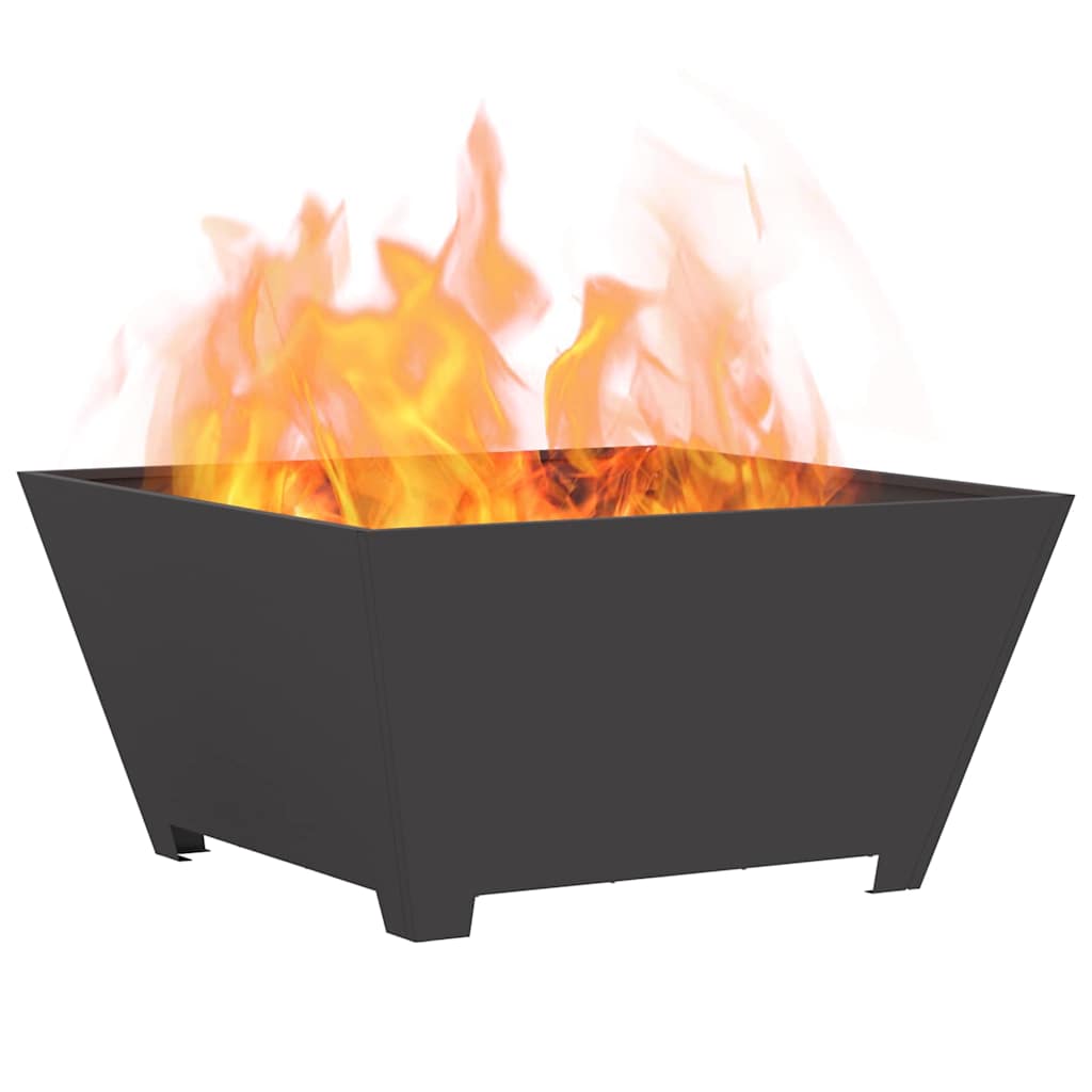 vidaXL Fire Pit Black 80 x 80 x 40 cm Cold-rolled steel