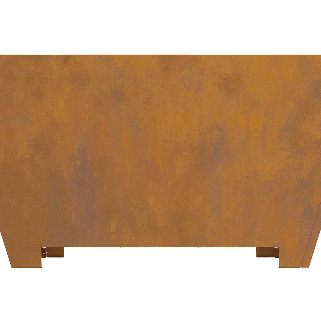 vidaXL Fire Pit Brown 80 x 80 x 40 cm Weathering steel
