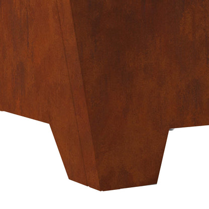 vidaXL Fire Pit Brown 80 x 80 x 40 cm Weathering Steel