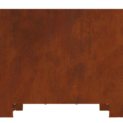 vidaXL Fire Pit Brown 80 x 80 x 40 cm Weathering Steel