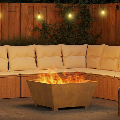 vidaXL Fire Pit Brown 80 x 80 x 40 cm Weathering steel
