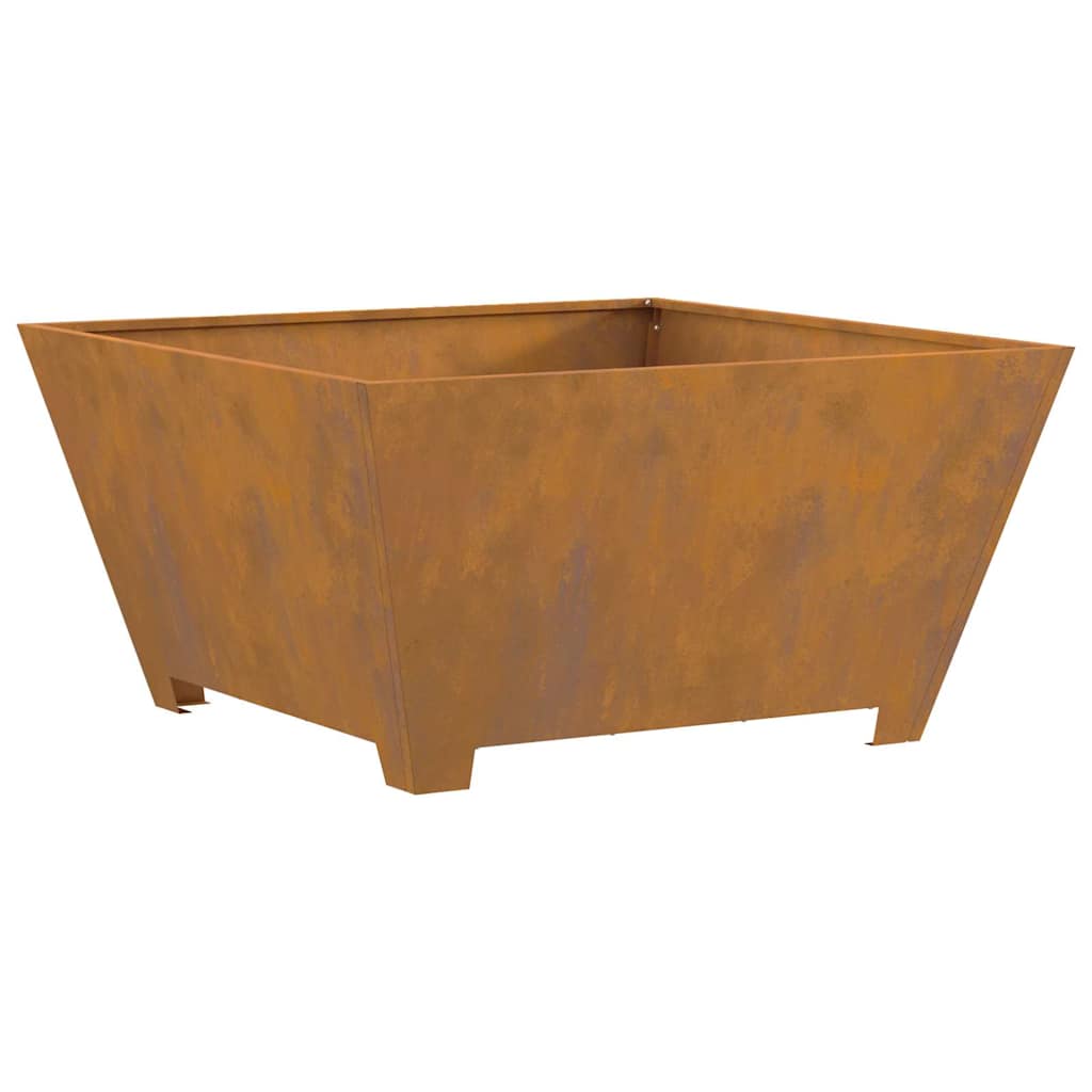 vidaXL Fire Pit Brown 80 x 80 x 40 cm Weathering steel