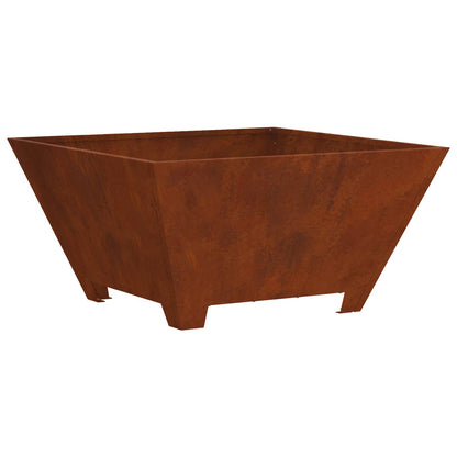 vidaXL Fire Pit Brown 80 x 80 x 40 cm Weathering Steel