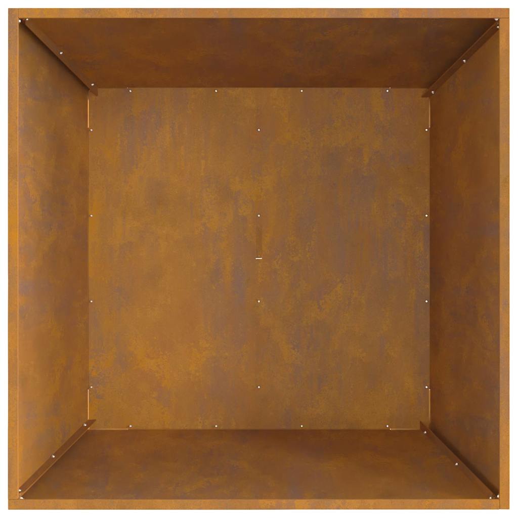 vidaXL Fire Pit Brown 80 x 80 x 40 cm Weathering steel