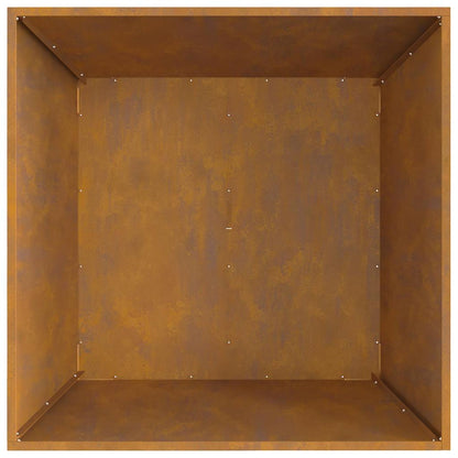 vidaXL Fire Pit Brown 80 x 80 x 40 cm Weathering steel