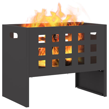 vidaXL Fire Pit Black 50 x 30 x 40 cm Steel