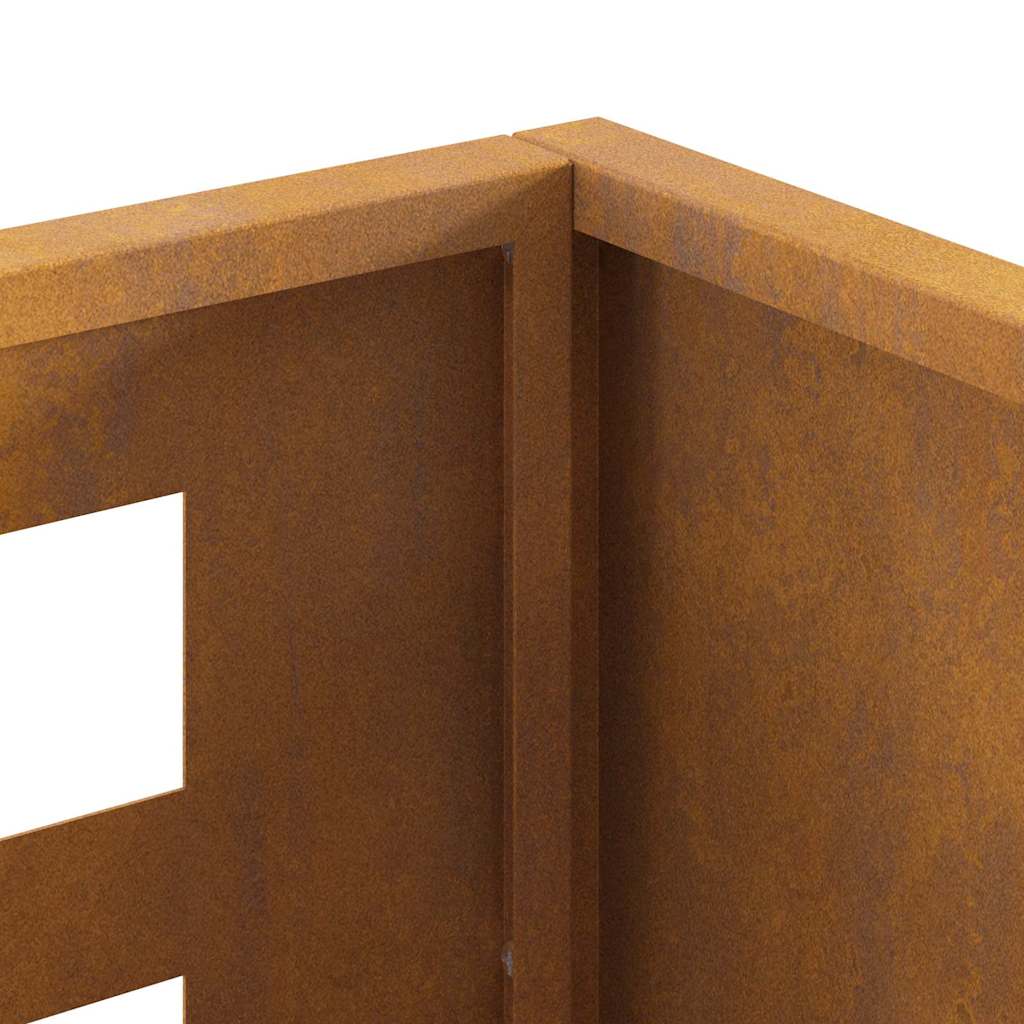 vidaXL Fire Pit Brown 50 x 30 x 40 cm Weathering steel