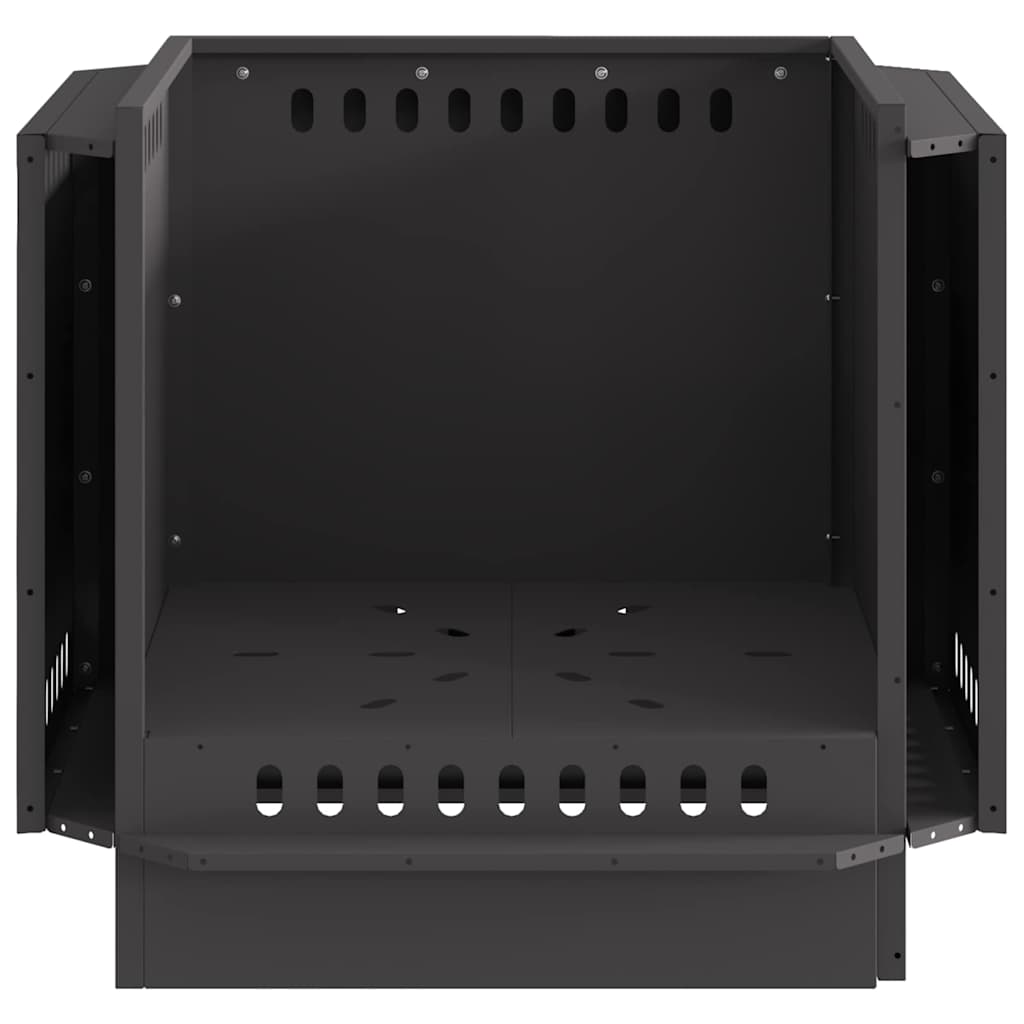 vidaXL Smokeless Fire Pit Black 58 x 58 x 51 cm Cold-rolled Steel