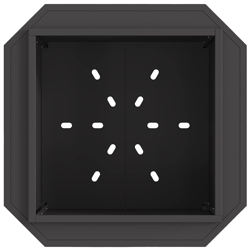 vidaXL Smokeless Fire Pit Black 58 x 58 x 51 cm Cold-rolled Steel