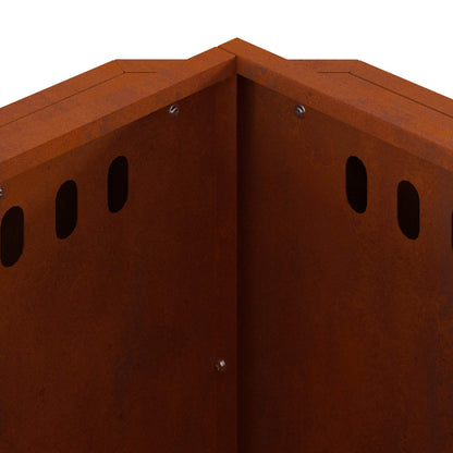 vidaXL Smokeless Fire Pit Brown 58 x 58 x 51 cm Weathering Steel