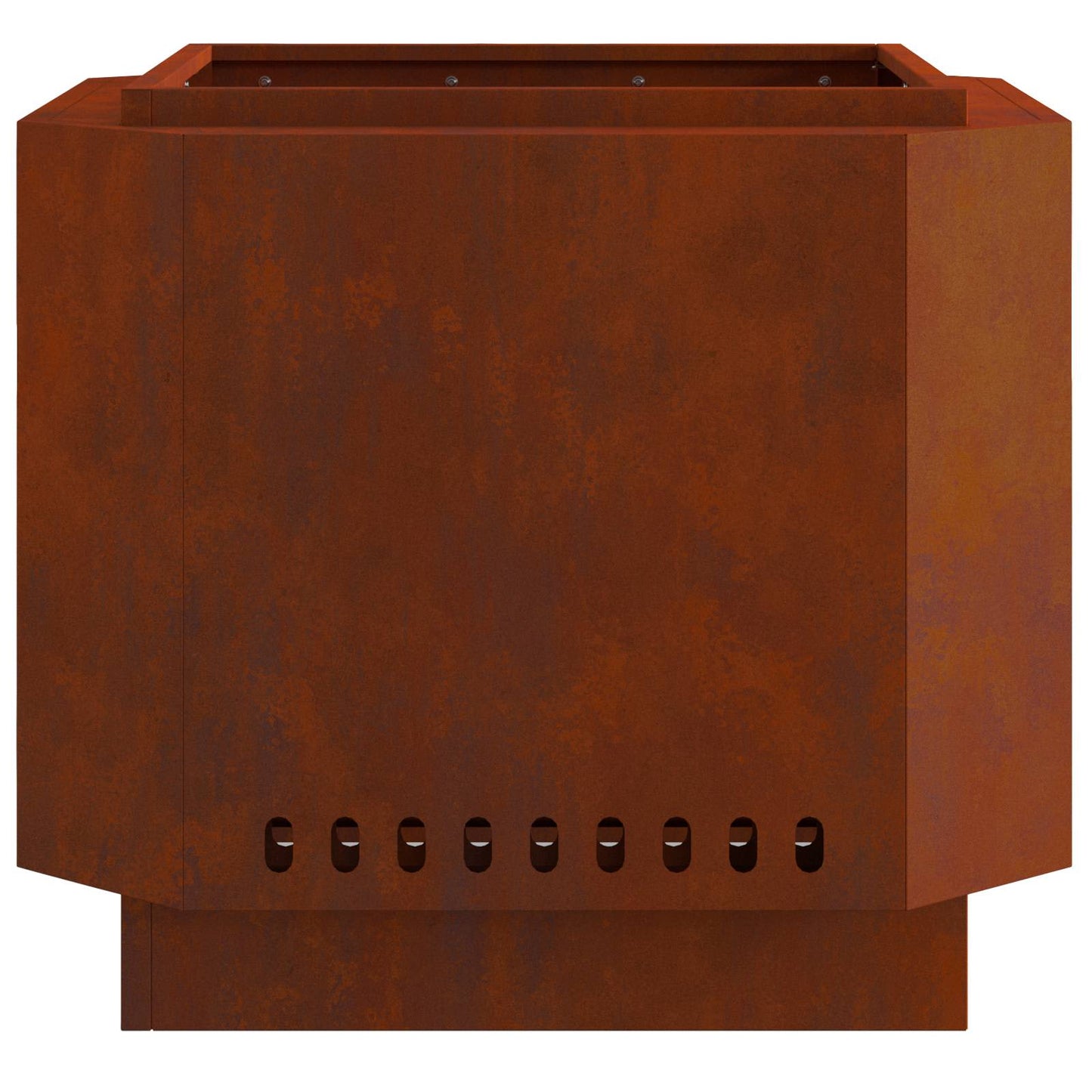 vidaXL Smokeless Fire Pit Brown 58 x 58 x 51 cm Weathering Steel