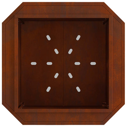 vidaXL Smokeless Fire Pit Brown 58 x 58 x 51 cm Weathering Steel